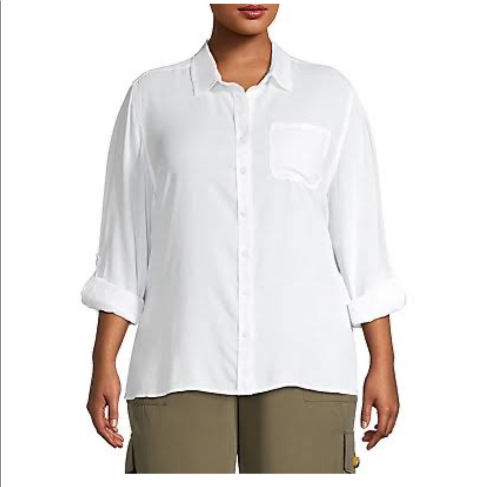 Beachlunchlounge Bailey White Button Down Top